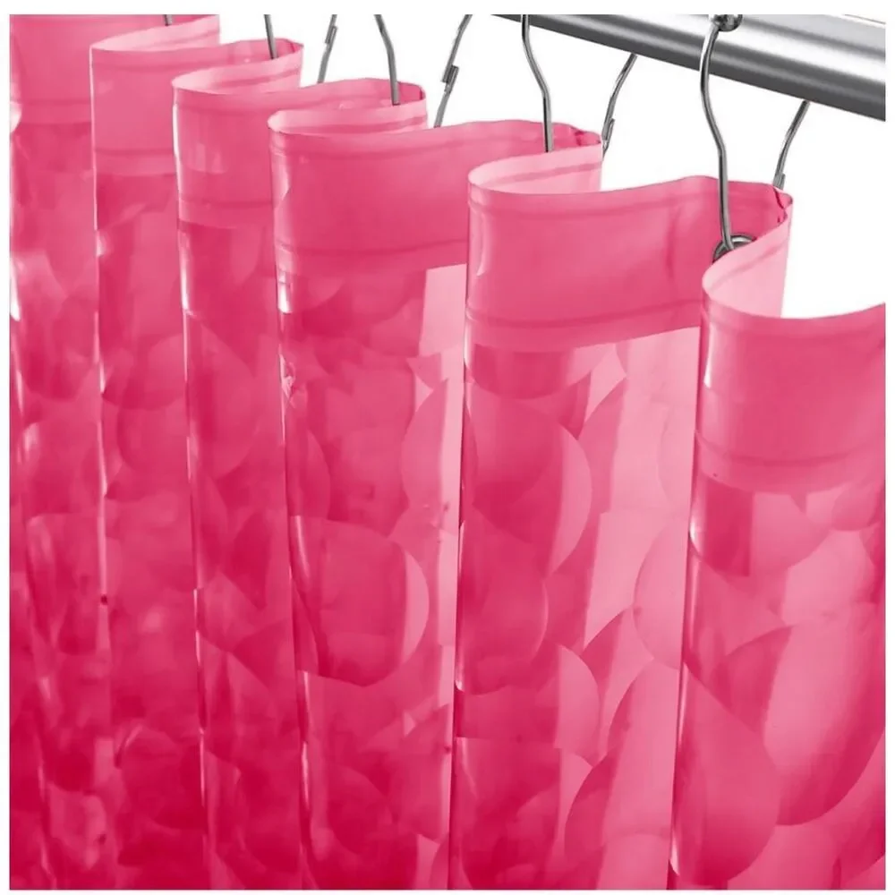 Ga-Geetopia EVA 3D Red Pearl Water Cube Plastic Shower Curtain Liner 72